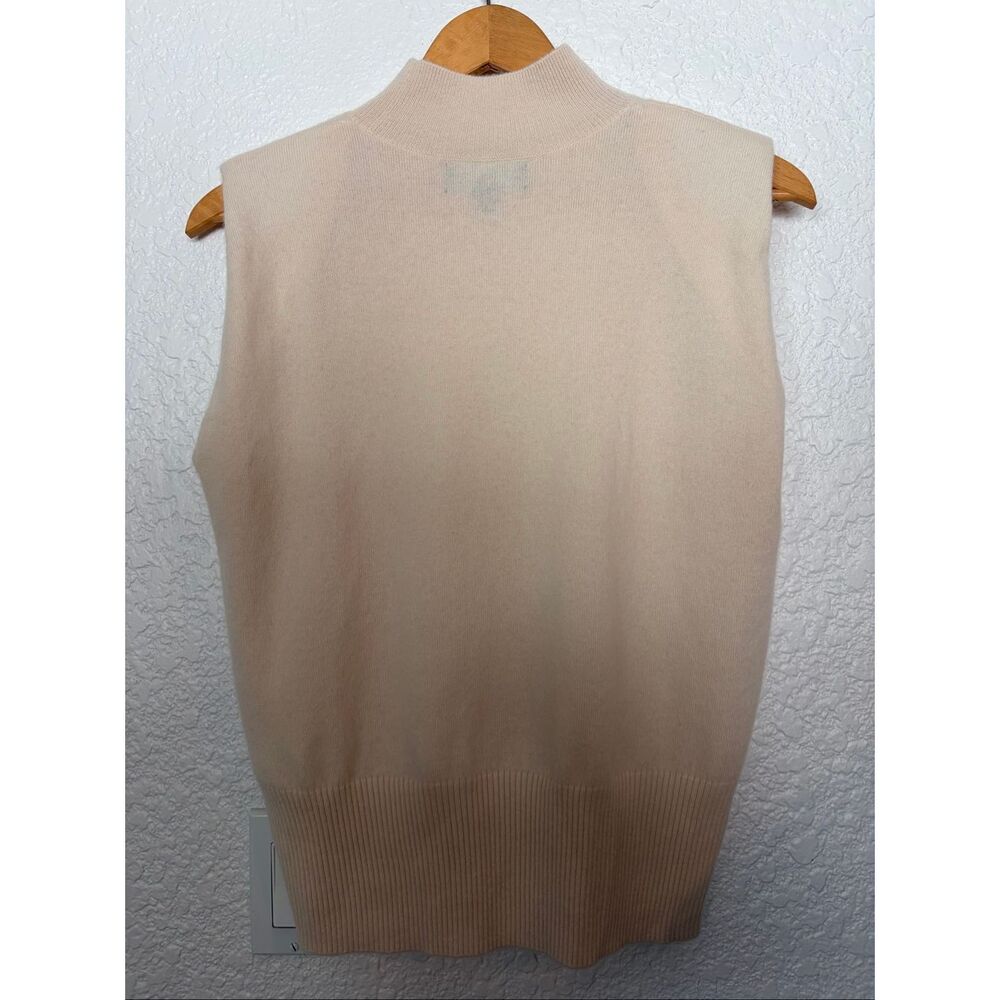 Banana Republic Franca Cashmere Padded-Shoulder Sweater in Cream Size S - Picture 6 of 12